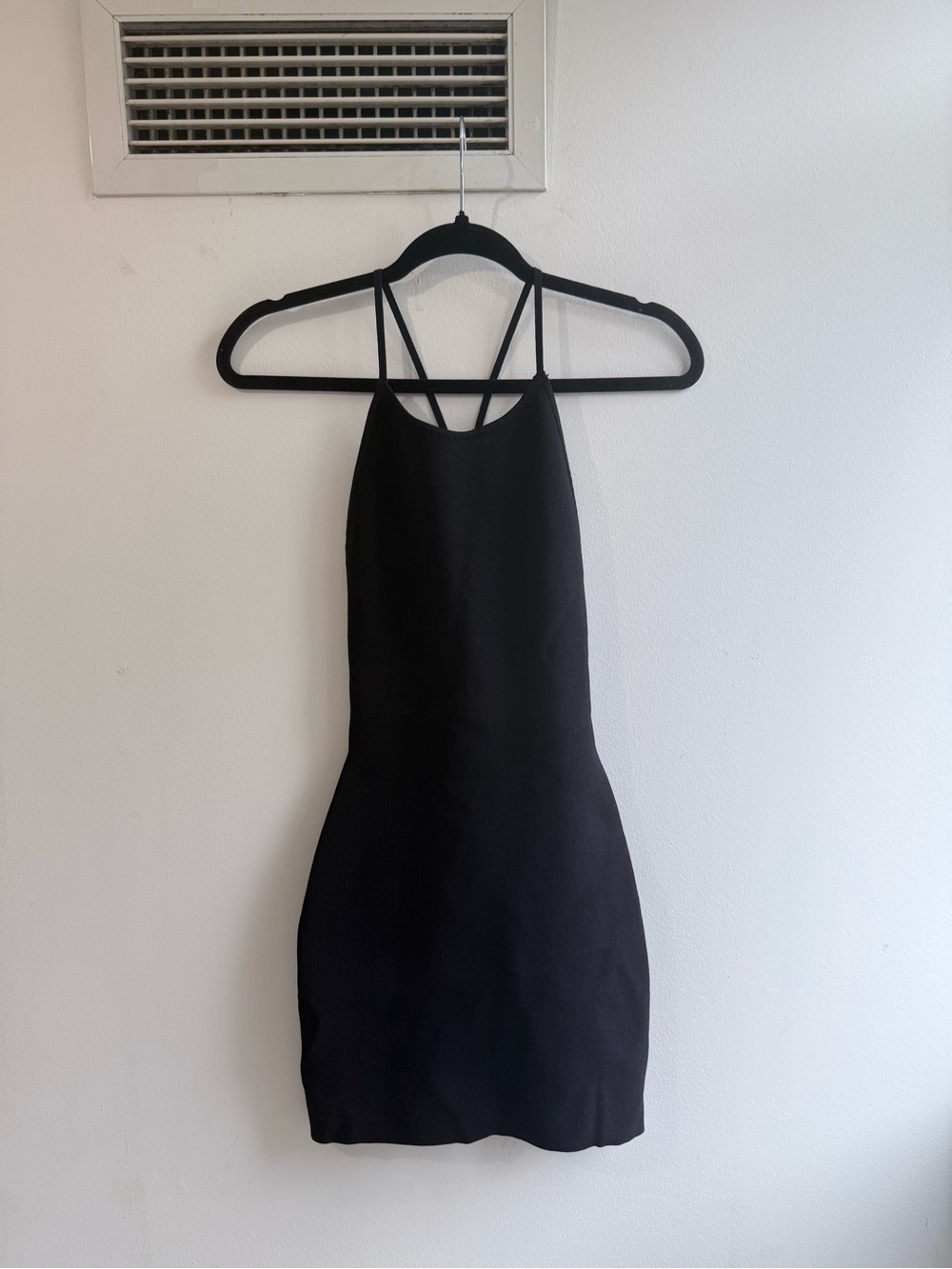 Aritzia Babaton Black Strappy Mini Dress
